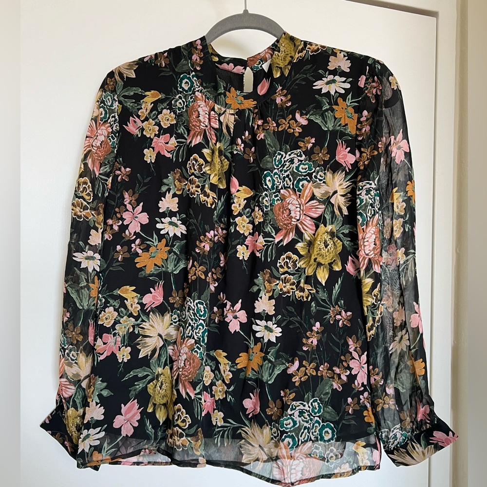 Amour Vert chiffon floral blouse - size small